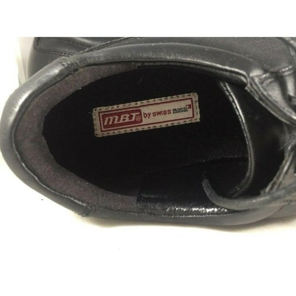 MBT by Swiss Masai Business 04 Black Leather Size 5 US Lace Up Shoes Toning - Picture 9 of 12
